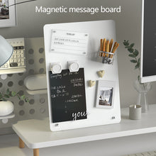 Load image into Gallery viewer, Magnetic Bulletin Board with Stand Magnetic Board for Tabletop with Magnetic Clamp Metal Board for Magnets Display
