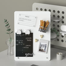 Load image into Gallery viewer, Magnetic Bulletin Board with Stand Magnetic Board for Tabletop with Magnetic Clamp Metal Board for Magnets Display
