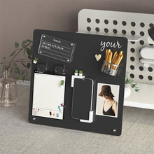 Load image into Gallery viewer, Magnetic Bulletin Board with Stand Magnetic Board for Tabletop with Magnetic Clamp Metal Board for Magnets Display
