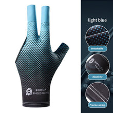 Load image into Gallery viewer, 1PC Professional Three-Finger Billiard Gloves Dot Design High-Elasticity Breathable Snooker Ice Silk Gloves For Both Hands
