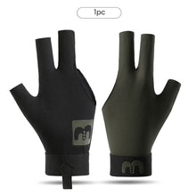 Load image into Gallery viewer, 1PC Professional Three-Finger Billiard Glove For Left Hand Anti-Slip High Elasticity Pressure Mesh Snooker Glove Billiard Accessories

