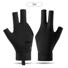 Load image into Gallery viewer, 1PC Professional Three-Finger Billiard Glove For Left Hand Anti-Slip High Elasticity Pressure Mesh Snooker Glove Billiard Accessories
