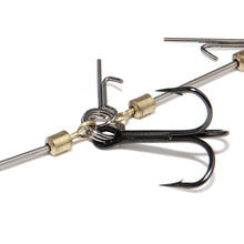 Load image into Gallery viewer, S/M/L 3X-Strong Treble Hook Steel Wire Rig With Weighted Sinker Anti-Rolling Paddle Tail Soft Bait Pike Fishing Stinger Rig Fishing Accessory
