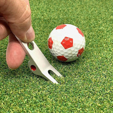 Load image into Gallery viewer, 1PC Golf Greens Fork Zinc Alloy Whistle Shape Repair Fork Turf Repair Tool Golf Equipment Accessories

