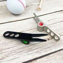 Load image into Gallery viewer, 1PC Golf Greens Fork Zinc Alloy Whistle Shape Repair Fork Turf Repair Tool Golf Equipment Accessories
