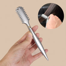 Load image into Gallery viewer, Alloy Double Sided Hair Clipper Hair Salon Hair Thinning Portable Trimming Knife Bangs Trimming Razor Hair Salon Tools
