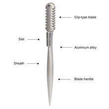 Load image into Gallery viewer, Alloy Double Sided Hair Clipper Hair Salon Hair Thinning Portable Trimming Knife Bangs Trimming Razor Hair Salon Tools
