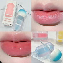 Load image into Gallery viewer, Fruit Crystal Jelly Lip Oil Peach Water Light Lip Gloss Hydrating Transparent Glass Plumping Clear Lip Care Makeup Fade Liplines
