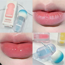 Load image into Gallery viewer, Fruit Crystal Jelly Lip Oil Peach Water Light Lip Gloss Hydrating Transparent Glass Plumping Clear Lip Care Makeup Fade Liplines
