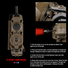 Load image into Gallery viewer, Tactical Helmet Lights Strobe Light To Identify Friends Or Enemies Red Green Blue White Helmet Lighting System Hunting Helmet IR Laser
