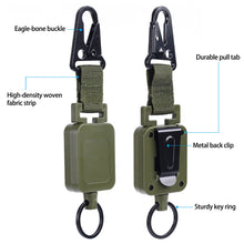 Load image into Gallery viewer, 60cm Tactical Backpack Retractable Hook Steel Wire Badge Reels Multi-purpose Outdoor Fishing Climbing Accessories
