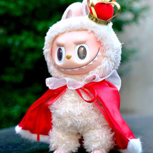 Load image into Gallery viewer, For V1 V2 V3 Labubu Doll Clothes Cute King's Cloak Crown Color Match Dolls Accessories Little Clothes
