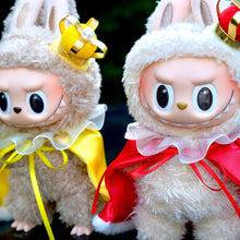 Load image into Gallery viewer, For V1 V2 V3 Labubu Doll Clothes Cute King's Cloak Crown Color Match Dolls Accessories Little Clothes

