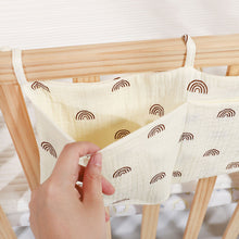 Load image into Gallery viewer, Baby Bedside Storage Bag Cotton Hanging Diaper Holder Multi-Pocket Caddy Baby Room Organization Baby Gift for New Parents
