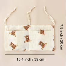 Load image into Gallery viewer, Baby Bedside Storage Bag Cotton Hanging Diaper Holder Multi-Pocket Caddy Baby Room Organization Baby Gift for New Parents
