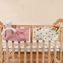 Load image into Gallery viewer, Baby Bedside Storage Bag Cotton Hanging Diaper Holder Multi-Pocket Caddy Baby Room Organization Baby Gift for New Parents
