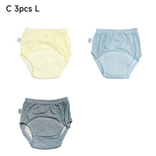 Load image into Gallery viewer, 3pcs Washable Baby Training Pants Breathable Cotton Cloth Reusable Ianfant Diaper Pants Leak-Proof Baby Bottom-Friendly Diaper Pants

