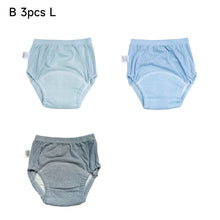 Load image into Gallery viewer, 3pcs Washable Baby Training Pants Breathable Cotton Cloth Reusable Ianfant Diaper Pants Leak-Proof Baby Bottom-Friendly Diaper Pants
