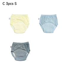 Load image into Gallery viewer, 3pcs Washable Baby Training Pants Breathable Cotton Cloth Reusable Ianfant Diaper Pants Leak-Proof Baby Bottom-Friendly Diaper Pants
