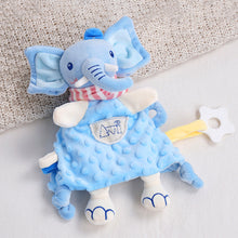 Load image into Gallery viewer, Baby Sleep Aid Plush Calming Toy Interactive Hand Puppet Soft Security Blanket With Chewable Silicone Teether Newborn Sensory Toy
