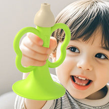 Load image into Gallery viewer, Silicone Teething Whistle Baby Trumpet Toy Multifunctional Developmental Chewable Baby Musical Instrument Oral Motor Skill Toy Infant Breath Trainer
