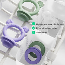 Load image into Gallery viewer, Silicone Baby Food Feeder Teething Pacifier for Babies Fruit and Veggie Feeder Easy-Grip Weaning Fruit Pacifier Multipurpose Baby Feeding Set
