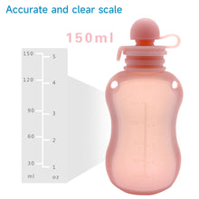Load image into Gallery viewer, 150ml Leak-Proof Silicone Breast Milk Bags With Scale Washable Eco-Friendly Freezer and Heatable Self-Standing Travel Breast Milk Storage
