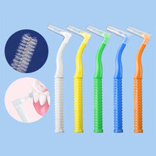 Load image into Gallery viewer, 10pcs L-Shape Interdental Brush Wire Orthodontic Interdental Brush Soft Bristle Tooth Decay Oral Care Hygiene Tool
