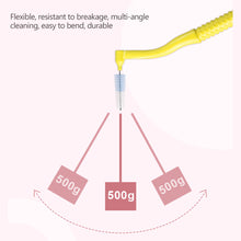 Load image into Gallery viewer, 10pcs L-Shape Interdental Brush Wire Orthodontic Interdental Brush Soft Bristle Tooth Decay Oral Care Hygiene Tool
