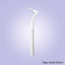 Load image into Gallery viewer, 10pcs L-Shape Interdental Brush Wire Orthodontic Interdental Brush Soft Bristle Tooth Decay Oral Care Hygiene Tool
