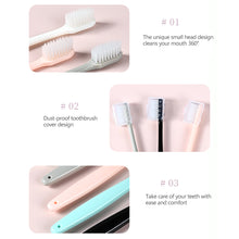 Load image into Gallery viewer, 10pcs Japanese Style Soft Bristle Toothbrush for Sensitive Gums Micro-Fine Ergonomic Handle Gingivitis Prevention Gentle Gum Care Dental Oral Care Brush
