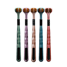 Load image into Gallery viewer, 3D Three-dimensional Toothbrush Long Handle Manual Adult Toothbrush Three-sided Couple Toothbrush Tooth Cleaning Tool
