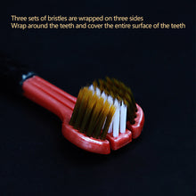 Load image into Gallery viewer, 3D Three-dimensional Toothbrush Long Handle Manual Adult Toothbrush Three-sided Couple Toothbrush Tooth Cleaning Tool
