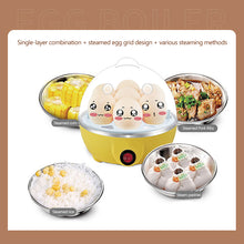 Load image into Gallery viewer, Multifunctional Mini Egg Steamer One-Touch Electric Egg/Corn/Sweet potato/Milk Cooker Quick Breakfast Kitchen Appliances Children-Operable
