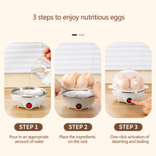 Load image into Gallery viewer, Multifunctional Mini Egg Steamer One-Touch Electric Egg/Corn/Sweet potato/Milk Cooker Quick Breakfast Kitchen Appliances Children-Operable
