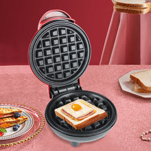 Load image into Gallery viewer, Mini Waffle Pancake Maker EU/US/UK Plug Non-Stick Portable LED Indicator Gift for Baking Lovers/Kids Parent-Child Baking Appliance
