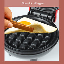 Load image into Gallery viewer, Mini Waffle Pancake Maker EU/US/UK Plug Non-Stick Portable LED Indicator Gift for Baking Lovers/Kids Parent-Child Baking Appliance
