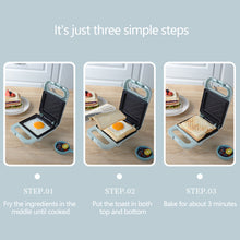 Load image into Gallery viewer, Multi-Function Crispy Edge Sandwich Maker EU Plug Breakfast Panini Waffle Press Electric Grill Quick Heat Portable Brunch Healthy Snack Maker
