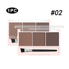 Load image into Gallery viewer, 3-Color Brow Powder Set with Brush Makeup Black Brown Coffee Waterproof Eyebrow Powder Eye Brow Palette Long-lasting Color-resistant
