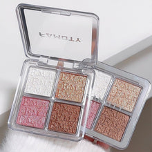 Load image into Gallery viewer, 4-color Natural Face Blush Highlight Shadow Makeup Matte Fine Glitter Palette Silhouette Nose Shadow Makeup Palettes Illuminator
