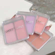 Load image into Gallery viewer, Two-color Blush Matte Brightening Peach Pink Coral Low Saturation Shrinking And Expanding Natural Contour Rouge Face Cosmetics

