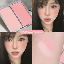 Load image into Gallery viewer, Two-color Blush Matte Brightening Peach Pink Coral Low Saturation Shrinking And Expanding Natural Contour Rouge Face Cosmetics
