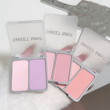 Load image into Gallery viewer, Two-color Blush Matte Brightening Peach Pink Coral Low Saturation Shrinking And Expanding Natural Contour Rouge Face Cosmetics
