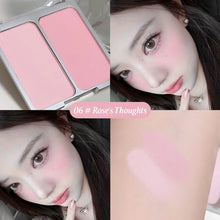 Load image into Gallery viewer, Two-color Blush Matte Brightening Peach Pink Coral Low Saturation Shrinking And Expanding Natural Contour Rouge Face Cosmetics
