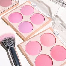 Load image into Gallery viewer, 4-color Blush Matte Brightening Peach Pink Coral Low Saturation Shrinking And Expanding Natural Contour Rouge Face Cosmetics

