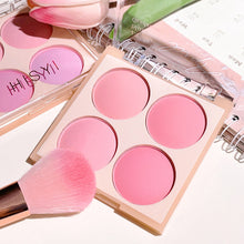 Load image into Gallery viewer, 4-color Blush Matte Brightening Peach Pink Coral Low Saturation Shrinking And Expanding Natural Contour Rouge Face Cosmetics
