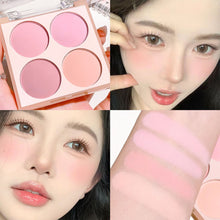 Load image into Gallery viewer, 4-color Blush Matte Brightening Peach Pink Coral Low Saturation Shrinking And Expanding Natural Contour Rouge Face Cosmetics
