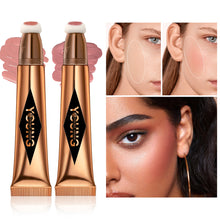 Load image into Gallery viewer, Liquid Air Cushion Powder Blusher Glitter Delicate Rendering Natural Fit Cheek Rouge Cream Long Wear Highlight Shadow Contouring Stick
