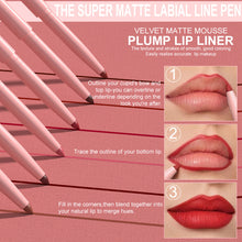 Load image into Gallery viewer, 6Pcs Lipliner Waterproof Lip Liner Pen Non-stick Cup Matte Lipstick Pen Lip Pencil Velvet Nude Long Lasting Lip Cosmetic
