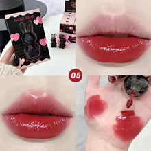 Load image into Gallery viewer, Gege Bear Pink Rabbit Velvet Lip Cream Black Rabbit Water Light Lip Glaze Matte Mirror Pendant Lipstick Lip Gloss
